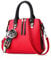 NICOLE & DORIS Mode Handtaschen Damen Taschen Elegant Shopper Tote Leder Schultertasche Frauen Umhängetasche Klassisch Henkeltasche für Büro Täglich Gebrauch Rot
