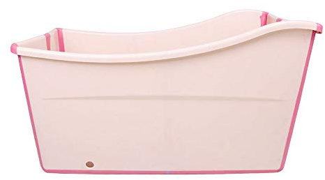W WEYLAN TEC Freistehende große faltbare Badewanne Badewanne Badewanne für kleine Erwachsene Kinder Baby Kleinkind Rosa