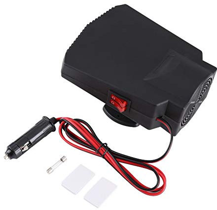 Nikou Car Dégivreur, Portable 12V 250W voiture chauffage Pare-brise anti-buée Dégivreur Radiateur céramique ventilateur de refroidissement intégré Fusible Air purifiant
