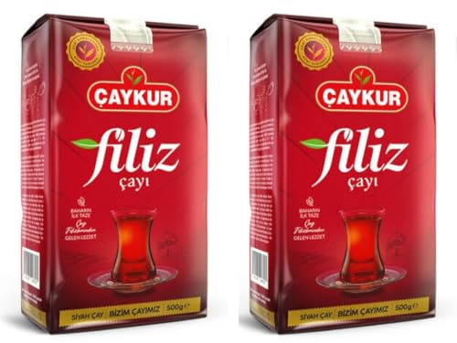ÇAYKUR Filiz Schwarzer Tee, Erste Ernte mit Goldspitzen, Loser Premium-Tee 500g, 2er pack