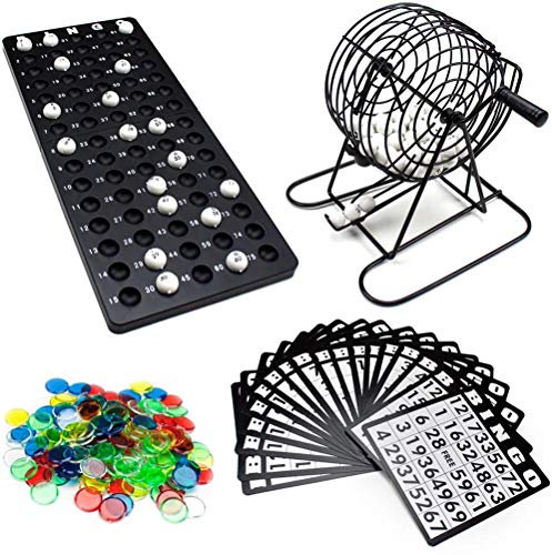 Dan&Dre Deluxe Bingo-Spiel-Set mit Bingo-Käfig, Bingo-Bällen, Bingo-Karten und Bingo-Chips