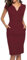 CEASIKERY Damen Business Retro Cocktail Bleistift Wear für die Arbeit Büro Freizeitkleid,Weinrot,L