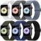Higgs 6 Pack Stretchy Nylon Strap Compatible with Apple Watch Straps 38mm 40mm 41mm 42mm(series 10), Adjustable Sport Elastic straps for iWatch Series 10/9/8/7/6/5/4/3/2/1/Ultra/Ultra 2/SE