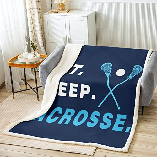 Feelyou Lacrosse Fleecedecke für Jungen, Sherpa-Decke, Queensize, 127 x
