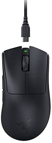 Razer DeathAdder V3 Pro Wireless Gaming Mouse- Black : Ultra Lightweight - Focus Pro 30K Optical Sensor - Optical Switches Gen-3 - HyperSpeed Wireless - 5 Programmable Buttons - RZ01-04630100-R3A1