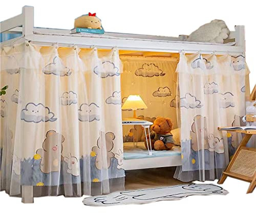 Navhao 1 Paneele, Etagenbettvorhänge, Stoff, atmungsaktiv, Betthimmel, für Herren und Damen, Vorhang, Schattierungsnetze für Einzelbett