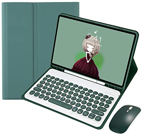 Étui-clavier pour Samsung Galaxy Tab S8 2022 (SM-X700 / X706) / S7 2020 11 pouces (SM-T870 / T875 / T876), [AZERTY Français] clavier sans fil détachable magnétique avec porte-crayon ,Dark green