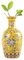 YlobdolY Petit Vase en Céramique pour Fleurs Fait À La Main Elégant Vintage Chinois Porcelaine Peint À La Main Décoratif Jaune Emaillé Vases pour Bureau Décoration Maison,D