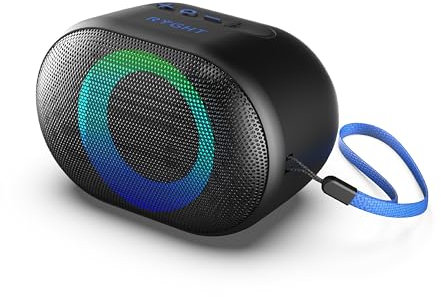RYGHT – TOOGO S – R484017 – Enceinte Outdoor sans Fil avec LED RDB – 15H d’autonomie, 5 Modes RGB, Micro intégré et Assistant Vocal – Résistant à l’Eau IPX5, Double appairage