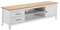 AltoBuy Tina - Meuble TV 1 Porte 2 Tiroirs Bois Ciré et Blanc