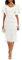 VERWIN Women's Fringe Maxi Dress High Waist V Neck Tiered Tassels Ruffles Sleeve Bodycon Prom Dress M White