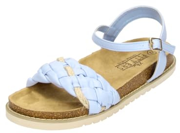 Sandale Jeanne in Farbe Light Blue, modische Schuhe in Übergröße, große Damenschuhe, Jeanne 42 EU Light Blue
