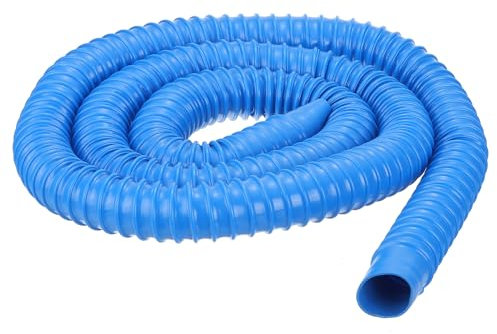PATIKIL PVC Flexibel Staubsauger Schlauch 30mm ID 2M Länge Absaugschlauch Verwendung mit Staubsammlern für Industrielle Holzarbeiten Reiniger Blau
