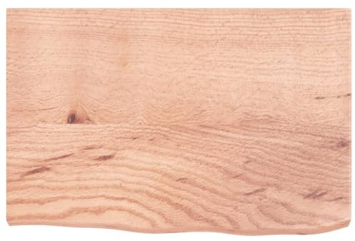 Tidyard Tischplatte Massivholzplatte Holzplatte Ersatztischplatte Holz Platte für Tisch Hellbraun 60x40x4 cm Massivholz Eiche Behandelt