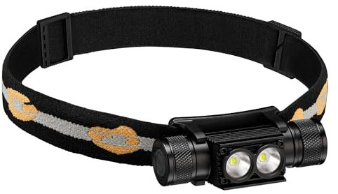 weneasker Led Stirnlampe extrem Hell 1200 Lumen 7 Modi Kopflampe H25S aufladbare Akku 18650 Wasserdicht Kopflicht fürs Laufen, Joggen, Angeln, Campen