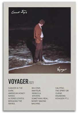 klouds Current Joys Album Voyager-Poster, dekoratives Gemälde, Leinwand, Schlafzimmer, Kunst, Wohnzimmer-Dekor, modernes ästhetisches Poster, 30 x 45 cm, ungerahmter Stil