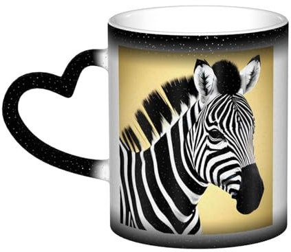 FoRes Mug en céramique transformable en zèbre noir et blanc – Pour intérieur et extérieur Camping Skyrim