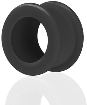 Taffstyle Flesh Tunnel Ohr Ear Plug Ohrpiercing Farbiger Silikon Flexibel 10mm Schwarz