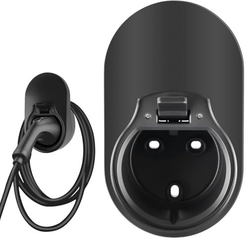 Ladegerät Halterung, Typ 2 Ladegerät Wandhalter, Wallbox Kabelhalterung, EV Ladekabel Organizer, Wandhalterung für Elektroauto Ladestation, Kompatibel mit EU-konformen Ladestecker für Elektrofahrzeuge