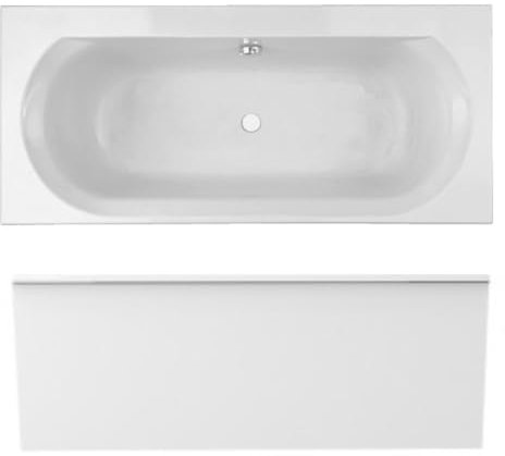 Jacob Delafon Pack Baignoire Droite 170 x 75 Elise + Tablier en Niche + vidage