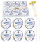 Pack of 6 Clear Elastic Bracelet String for DIY Jewelry Making - 120m (0.4, 0.5, 0.6, 0.7, 0.8, 1mm), 20m/roll with 1 Scissor and 2 Needles