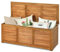 HOMASIS 178L Auflagenbox wetterfest, XXL Gartenbox aus Akazienholz, Aufbewahrungsbox mit Deckel & Griff, Kissenbox Kissentruhe Auflagentruhe Gartentruhe Terrassenbox Outdoor, 120 x 45 x 45 cm, Natur