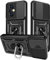 Yutwo Cover per Honor 200 Pro - Custodia Antiurto Scorrevole Con Protezione Fotocamera, 360° Anello Supporto Rotante, TPU+PC - Nero