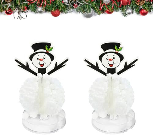 SilverChry 2 Stück Magischer Wachsender Weihnachtsbaum, Magischer Papier-Baum, Mini Weihnachtsbaum Dekoration, DIY Wachsender Weihnachtsbaum für Jungen und Mädchen, lustige