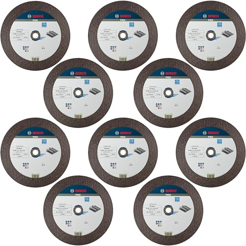Bosch Professional 10x Trennscheibe Gerade Expert for Metal (Metall, Stahl, A 30 R BF, Ø 300 mm, 3.2 mm, Zubehör Winkelschleifer)