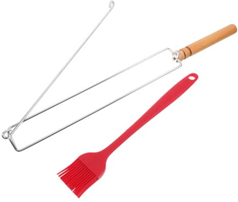 Happyyami 1 Jeu Pinces à Barbecue Longerons D'aile Fourchette De Barbecue pour Ailes De Poulet Rails d'ailes De Poulet pour Grill Support D'aile De Barbecue Rail D'aile Acier Inoxydable