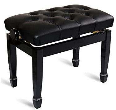 WDCDYQDH Deluxe Solo Artist Piano Bank 10 cm höhenverstellbare Keyboard-Hocker 56 x 36 cm großer Sitz