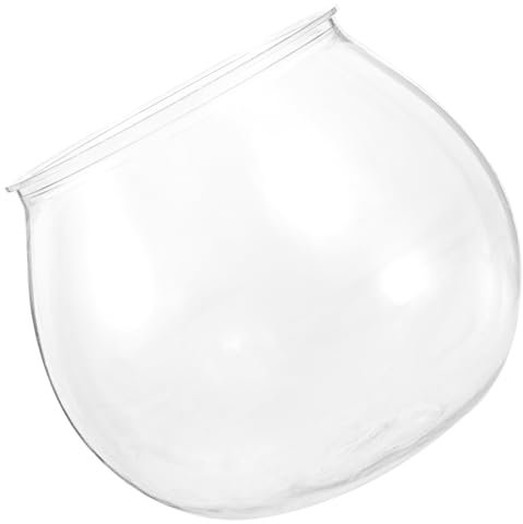 GREENADSCAPE Small Round Plastic Fish Tank Bowl Goldfish Aquarium Lightweight and Sturdy for Home Decor