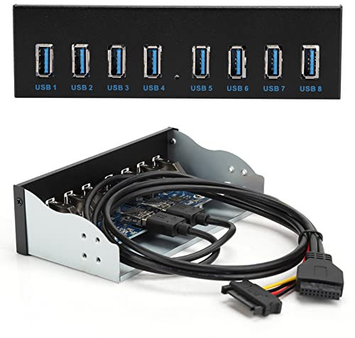 Front Panel Connector, Usb 3.0 Hub With Sd Card Reader USB3.0 19PIN 8 Ports Hub Optical Drive Usb C Front Panel Front Panel for PC Computer