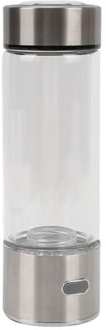 Dilwe Bottiglia d'Acqua di Idrogeno, Generatore di Acqua di Idrogeno Portatile da 450 Ml con Tecnologia SPE Macchina Ionizzatore d'Acqua di Idrogeno Ricaricabile