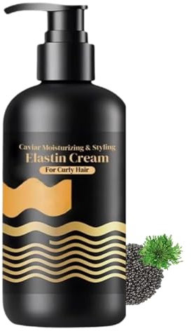 Caviar Feuchtigkeits- und Styling-Elastincreme für lockiges Haar, vielseitige Haarstylingcreme glättet und definiert, versiegelt den Glanz, spendet dem Haar Feuchtigkeit, verhindert Kräuseln (1PCS)