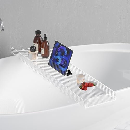 MIDUOLAI 01,100cm,Luxus-Badewannenablage Aus Acryl, Modernes Badezimmer zubehöR, LäNge: 78 Cm/99 cm, Badewannenablage