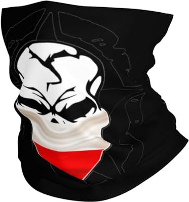 Winddichter Halswärmer Totenkopf Polen Polnische Flagge Haarband Sonnenschutz Headwrap Für Erwachsene Ski Lauf