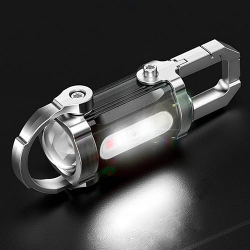 Genérico Linternas Para Camping | Luz LED Recargable Para Trabajo | Accesorios para Camping con 7 Modos, Llavero Multifuncional para Lectura Nocturna y Aventuras