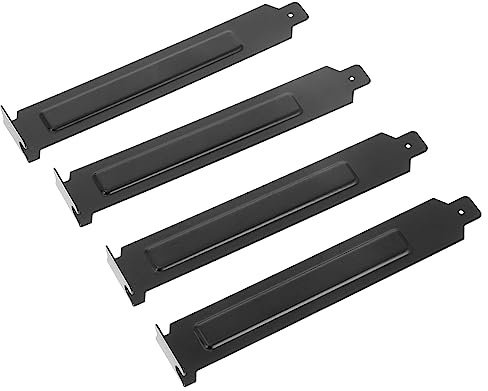 SEWACC 20 Pcs Black Stainless Steel Pci Slot Blanking Plates for Computer Cases, High Strength Dustproof Ventilation Covers with Full Profile, Easy to Clean, Practical Expansion Blank