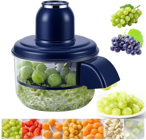 Electric Grape and Garlic Peeler Machine, Automatic Small Potato & Fruit Peeler with Stainless Steel Blades,Rechargeable Appliance for Salad,Cake,Jam,Tinned Fruit,Preparation of Various Ingredients