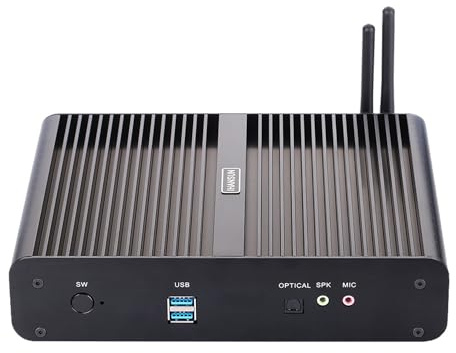 ANDAQI Fanless Mini PC, Desktop Computer, HTPC, I7 4500U 4510U 4650U, Windows 11 / Linux Ubuntu, BM02, Raid, 2 x HDMI, 2 x LAN, 4 x USB3.0, 4 x USB2.0, Optical, 8G RAM 512G SSD