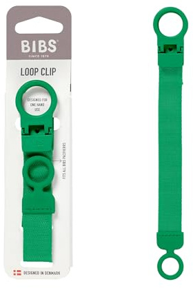 BIBS Loop Schnullerkette – Schnullerband mit Silikon - Für Babys ab 0 Jahren - Praktische Einhandbedienung - Kompatibel mit BIBS Schnullern & Anderen Marken - Maschinenwaschbar, BPA-Frei - Cactus