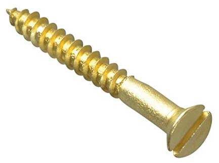 ForgePack Wood Screws - Solid Brass | 1 x 4 | Solid Brass | Pack 35