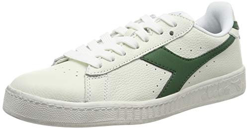 Diadora Game L Low Waxed, Sneaker Unisex - Adulto, Bianco Verde White Green, 41 EU