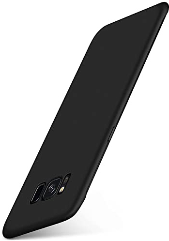 moex für Samsung Galaxy S8 Hülle Ultra Dünn, Schutzhülle mit erhöhtem Kameraschutz, Slim Cover Hardcase Backcover, Dünnste Handyhülle Minimalistisch Alpha Case, Matt Schwarz
