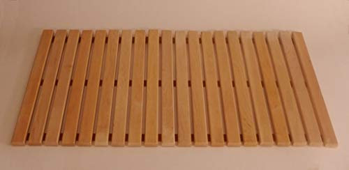 rollbarer Saunabodenrost 100x60cm Fußrost Bodenrost Bodenmatte Sauna Türmatte Rollrost FußmatteSaunabodenrost Fußrost Bodenrost Bodenmatte Sauna Türmatte Rollrost Fußmatte