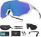 X-TIGER Occhiali Ciclismo CE Autentica Polarizzati con 3 Lenti Intercambiabili Occhiali Bici Antivento e Antiappannamento Occhiali Sportivi da Sole Anti UV da Uomo Donna per Corsa, MTB e Running