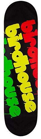 BIRDHOUSE SKATEBOARDS Skateboard-Deck, Dreifachstapel, Rasta, 20,3 cm