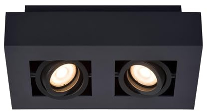 LUCIDE XIRAX - Deckenstrahler - LED Dim to warm - GU10-2x5W 2200K/3000K - Schwarz