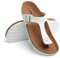 Hitmars Sandale Femme Tong Bout Ouvert Confort Mules Été Plates Chaussure et Nu-Pieds Boucle Sabots Noir Marron Bleu Or Léopard Argent Transparent Sandales Taille 36-43 EU Blanc 42
